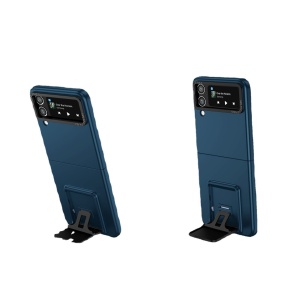 Husa de protectie Flippy, Pliere Tridimensionala, Multifunctionala, PC, pentru Samsung Galaxy Z Flip 5, Albastru - Img 5