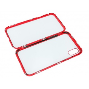 Husa de protectie Magnetic 360 pentru Apple iPhone XS Max, Rosu - Img 2