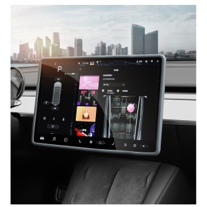 Husa de Protectie Margini Ecran Frontal Tesla, Flipp, Compatibil cu Tesla Model 3/Y, din TPE, Gri - Img 7