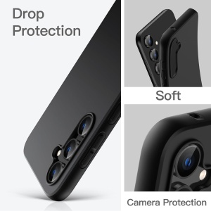 Husa de Protectie Matte TPU, Flippy, pentru Xiaomi Redmi 13C, Protectie Camera, Antisoc, Antizgariere, Antialunecare, Acoperire Completa, Negru - Img 4