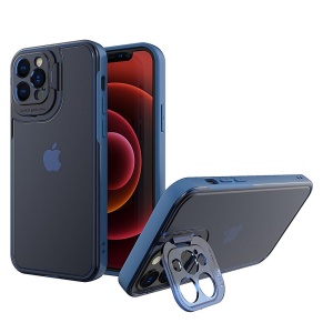 Husa de protectie pentru Apple iPhone 14 Plus, Flippy, Bracket series cu suport si protectie pentru camera, Albastru - Img 1