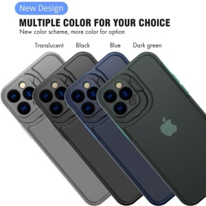 Husa de protectie pentru Apple iPhone 14 Pro Max, Flippy, Bracket series cu suport si protectie pentru camera, Transparent - Img 4