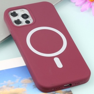 Husa MagSafe liquid large hole magnetic shell pentru Apple iPhone 11, Full Cover, Liquid Silicone, Magnetica, Incarcare Wireless, Flippy, Mov - Img 6