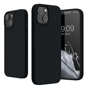 Husa pentru Apple iPhone 14 Plus Flippy, Liquid Silicone, cu Microfibra pe interior, Protectie Antisoc, Negru - Img 2