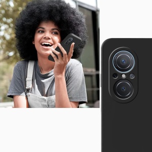 Husa pentru Huawei NOVA 9 SE, Flippy, Liquid Silicone, cu Microfibra pe interior, Protectie Antisoc, Negru - Img 4