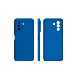 Husa pentru Huawei NOVA Y70, Flippy, Liquid Silicone, cu Microfibra pe interior, Protectie Antisoc, Navy Blue - Img 1