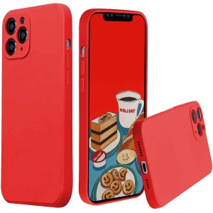 Husa protectie compatibila cu Apple iPhone 11 Pro Max Liquid Silicone Case Rosu - Img 5
