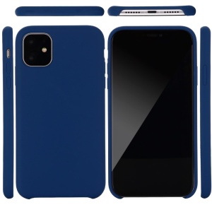 Husa protectie compatibila cu Apple iPhone 11 Pro Max Liquid Silicone Case Albastru inchis - Img 7