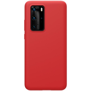 Husa protectie compatibila cu Huawei P40 Pro Liquid Silicone Case Rosu - Img 2