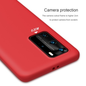 Husa protectie compatibila cu Huawei P40 Pro Liquid Silicone Case Rosu - Img 12