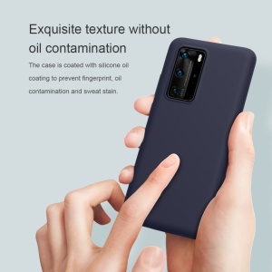 Husa protectie compatibila cu Huawei P40 Pro Liquid Silicone Case Albastru inchis - Img 14