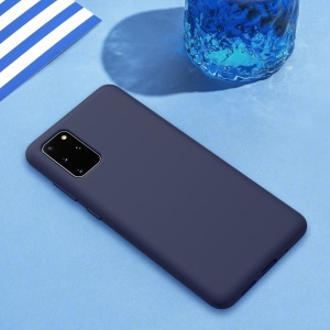 Husa protectie compatibila cu Samsung S20 Liquid Silicone Case Albastru inchis - Img 7