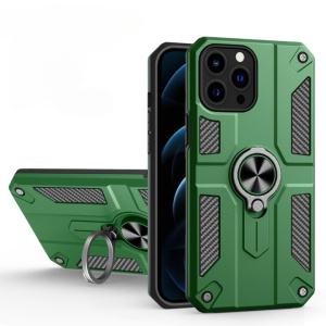 Husa protectie Flippy compatibila cu Apple iPhone 13 Mini Defender Model 5 cu suport prindere inel,Verde - Img 3