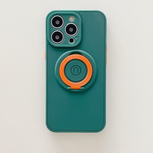 Husa protectie Flippy compatibila cu Apple iPhone 13 Mini Mag Safe Silicone Verde - Img 3