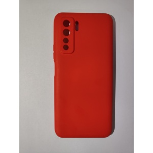 Husa protectie Flippy compatibila cu Huawei P40 Lite 5G Liquid Silicone Case Rosu - Img 2