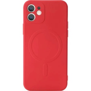 Husa protectie Flippy compatibila cu iPhone 12 Pro (6.1) , Liquid MagSafe, ring-shaped, magnetica, Rosu - Img 3