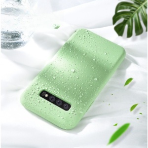 Husa protectie Flippy compatibila cu Samsung Galaxy S10 E Liquid Silicone Case Verde inchis - Img 4