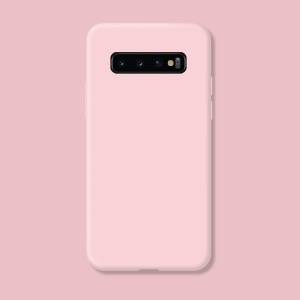 Husa protectie Flippy compatibila cu Samsung Galaxy S10 E Liquid Silicone Case Roz - Img 3