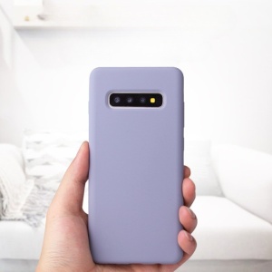 Husa protectie Flippy compatibila cu Samsung Galaxy S10 Liquid Silicone Case Mov - Img 2