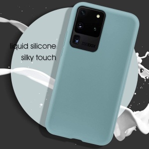 Husa protectie Flippy compatibila cu Samsung S20 Ultra Liquid Silicone Case Verde - Img 2