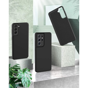 Husa protectie Flippy compatibila cu Samsung S21 5G Liquid Silicone Case Negru - Img 5