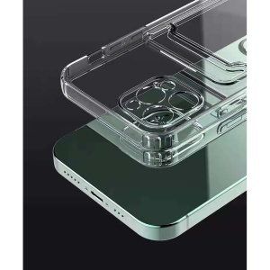 Husa protectie Flippy cu suport card compatibila cu Samsung Galaxy A02S Transparent - Img 3
