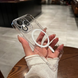 Husa protectie Flippy pentru Apple iPhone 13 Pro Max, MagSafe Silicone, Protectie si folie camera inclusa, protectie camera, Transparent - Img 5