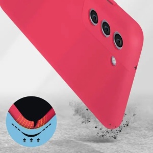 Husa protectie Flippy pentru Samsung S21 FE Liquid Silicone Fuchsia/Roz - Img 8