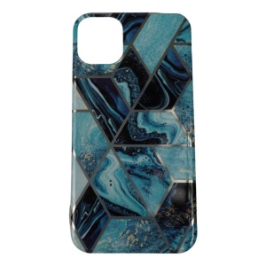 Husa protectie pentru Samsung S10 Soft IMD TPU Marble Geometric Albastru - Img 2