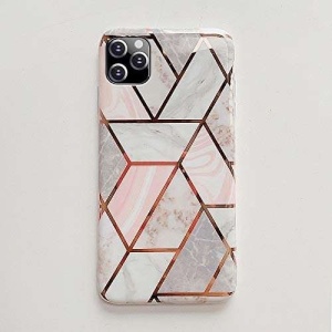 Husa protectie pentru Samsung S20 Plus Soft IMD TPU Marble Geometric Alb - Img 6