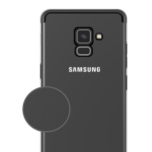 Husa Samsung Galaxy A8 2018 Transparent cu Margini Negre - Img 2