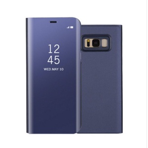 Husa Samsung Galaxy S8 Flip Cover Oglinda Albastru - Img 3