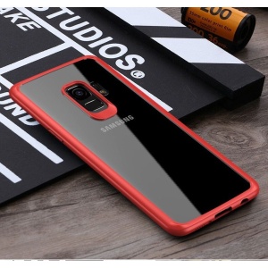 Husa Samsung Galaxy S9 Tpu Transparent cu margini colorate rosu - Img 2