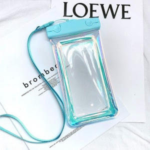 Husa subacvatica Holografica Waterproof Flippy, Snowproof, Universala, Impermeabila, cu Snur, pentru telefon sau documente, Bleu - Img 5