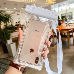 Husa subacvatica Waterproof Flippy, Snowproof, Universala, Senzoriala, cu Snur, pentru telefon sau documente, Alb - Img 5