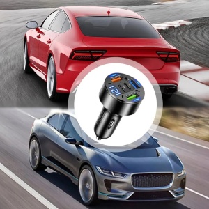 Incarcator Auto 5 in 1, Flippy, 3 x Port USB Fast Charge QC3.1 si 2 x Type C, PD 65W, Negru - Img 3