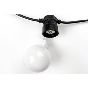 Instalatie Craciun, 5 metri, 15 Becuri LED rotunde, pentru exterior cu incarcare la sursa de curent si telecomanda cu 8 functii, Flippy - Img 2