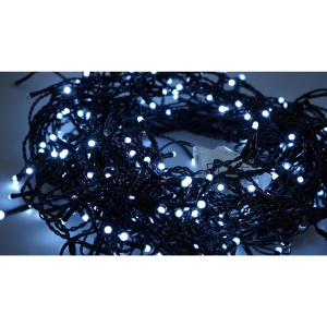 Instalatie Craciun Profesionala de Exterior IP65, 30 m, 720 Led-uri Mari ,Franjuri, Alb rece, Flash, Alimentator, Interconectabila, Prelungitor 6.5 m inclus, Fir Negru Cauciucat, 220v, Flippy - Img 3