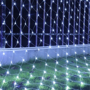 Instalatie Craciun, Tip Plasa, IP 44, 21 x 1 m, 1120 LED-uri, Alb rece, 8 jocuri de lumini, Transformator fara telecomanda, Interconectabila, Prelungitor 3 m inclus, Fir transparent, Flippy - Img 3