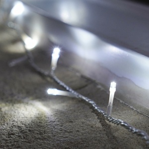 Instalatie de Craciun cu Baterii Tip Liniar, 2 jocuri de lumini, Fir Transparent 3 m 30 LED -uri, Alb Rece - Img 7