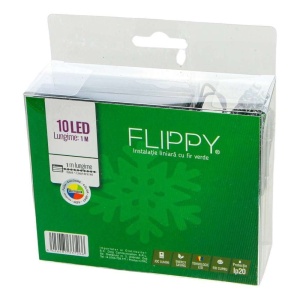 Instalatie de Craciun cu Baterii Tip Liniar, 2 jocuri de lumini, Fir Verde 1 m 10 LED -uri, Multicolor - Img 3