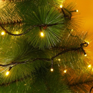 Instalatie de Craciun, Flippy®, Tip Liniara, Fir Negru, 9 m, 100 LED-uri, Interconectabila, Alb Cald - Img 1