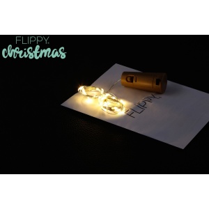 Instalatie de Craciun, Liniara, 2 m, Baterii, 20 LED-uri, Alb Cald, Fir Cupru, Interior/Exterior, Flippy - Img 7