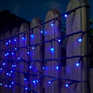 Instalatie de Craciun liniara Yoto, 10 m, din care 1 m cablu priza 220V, 100 LED, 8 jocuri de lumini, controler, fir negru, albastru - Img 7