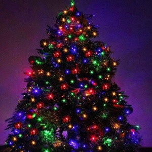 Instalatie de Craciun liniara Yoto, 17 m, din care 1 m cablu priza 220V, 200 LED, 8 jocuri de lumini, beculet in 6 colturi, pentru interior, controler, fir negru, multicolor - Img 6