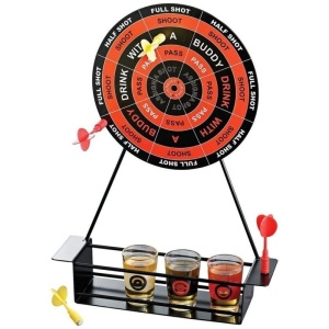 Joc de Baut Darts Flippy, 4 Sageti si Pahare de Shot Incluse, pentru petreceri si timp liber, 30 x 20 x 6.5 cm, multicolor - Img 2