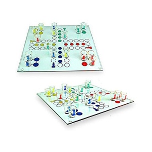 Joc de baut, Nu te supara frate, Flippy, cu pahare de shot din sticla, 30x30 cm, multicolor - Img 5