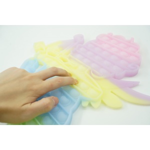 Jucarie antistres din silicon Flippy, Pop it Now and Flip It , 40x45 cm, Cupidon, Fosforescent, Multicolor - Img 4
