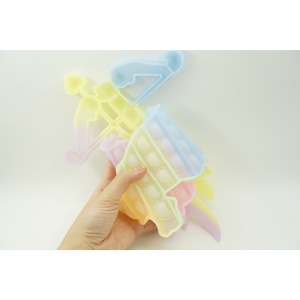 Jucarie antistres din silicon Flippy, Pop it Now and Flip It , 40x45 cm, Cupidon, Fosforescent, Multicolor - Img 6