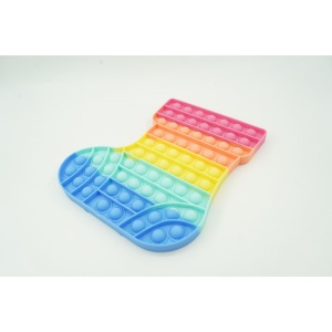 Jucarie antistres din silicon, Flippy, Pop It Now and Flip It, Ciorap Craciun, Multicolor - Img 3